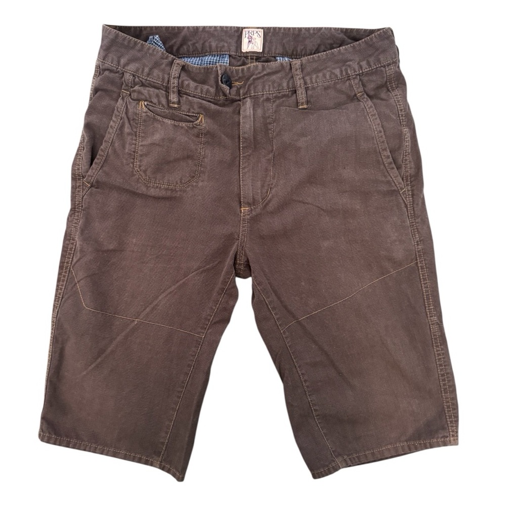 Vintage PRPS Brown Cargo Shorts with Knee-Length Design